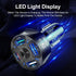 4 Port USB Fast Charging Cigarette Light Car Charger 3 * 2.4 A USB/ 1 PD20W LED Light Compatible with Tablets Cameras iPhone 14 13 12 11 Pro Max X...