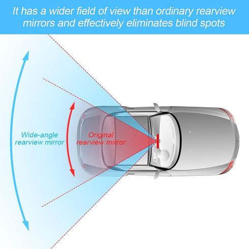 XINLIYA Car Rearview Mirror, 12 Inch Panoramic Wide Angle Anti-Glare, Clip on Auto Rear View Mirror, HD Clear Convex Surface, Car Interior Accesso...