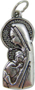 Religious Silver Toned Base Assorted Devotional Charm Pendant Medal, 7/8 Inch, Set of 6...