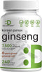 Korean Red Panax Ginseng Root Extract, 7,500mg Per Serving, 240 Softgels – 150mg Active Ginsenosides, 5:1 Max Strength Extract – Energy & Immune H...