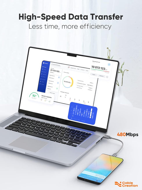 CableCreation USB C Cable Short 0.8FT, Durable USB C to USB A Short USB C Cable Fast Charging 3A 480Mbps Data USB A to USB C for Power Bank, iPad ...