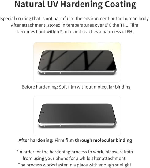Sinjimoru Samsung Galaxy S23 Series 2 in 1 Cell Phone Screen Protector, TPU Screen Film with Tempered Glass function for Galaxy S23 Ultra Plus. Fu...