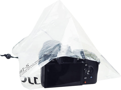 2 Pack Camera Lens Rain Cover Raincoat Clear Sleeve Protector for Sony A7R V A7 IV A7S III II A6700 A6600 A6500 A6400 A6300 A6100 A6000 A7C Nikon ...