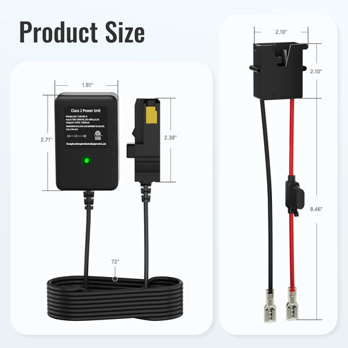 Power Wheel Charger 12 Volt with 12 AWG Wire Harness Connector for 12V Power Wheel Fisher Price Battery Power Wheel Ride-on Toys......