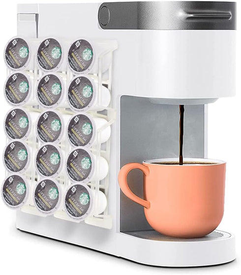 Coffee Pod Holder for Keurig K Cup Pods, Side Mount K-cup Pod Storage Stands Rack, Perfect for Small Counters ( Transparent, 3 Pack for 15 K Cups)...