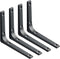SAYAYO Wall Shelf Brackets Black, 6 x 5 Inch Iron Metal Shelf Brackets L Shaped Corner Support Brackets for DIY Floating Shelf, 4 PCS...