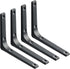 SAYAYO Wall Shelf Brackets Black, 6 x 5 Inch Iron Metal Shelf Brackets L Shaped Corner Support Brackets for DIY Floating Shelf, 4 PCS...