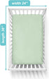 TL Care Supreme 100% Natural Cotton Jersey Knit Mini Crib Sheet, Celery, 24" x 38", Soft Breathable, for Boys and Girls...