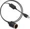 Apoi USB A Male to 12V Car Cigarette Lighter Socket Female Step Up Cable Inverter Converter for Lighters Driving Recorder and More-Black (1.96FT/0...
