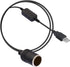 Apoi USB A Male to 12V Car Cigarette Lighter Socket Female Step Up Cable Inverter Converter for Lighters Driving Recorder and More-Black (1.96FT/0...