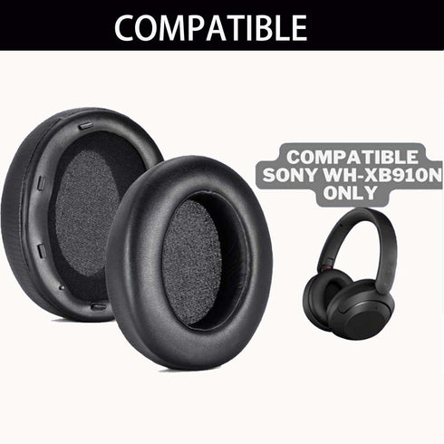 Replacement Ear Pad Cushions for Sony WH-XB910N / WHXB910N Wireless Bluetooth Extra Bass Noise Cancelling Headphones and Softer Protein Leather Me...