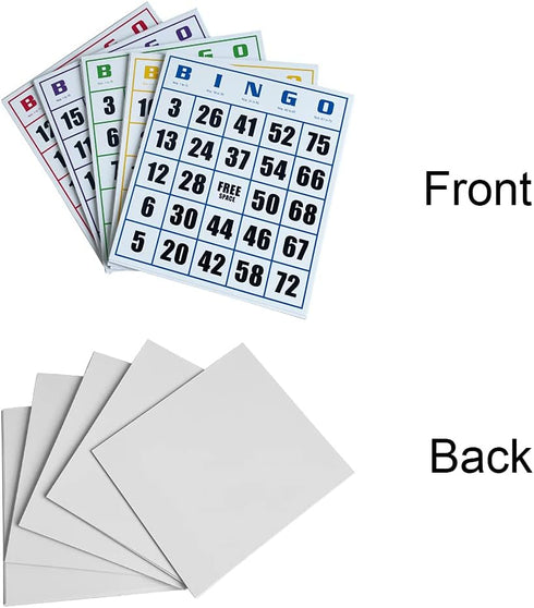 Yuanhe Jumbo Bingo Game Cards -50Pack Easy Read Bingo Set Bingo Paper Game Cards for Bingo Kids Party Card Games, School Classroom Family Gatherin...