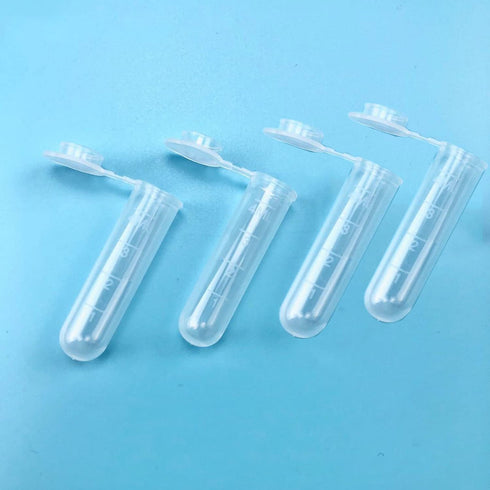 50 Pack 5ml Plastic Sample Vials, Test Tubes with lids, Vial Tube Storage Container for Liquid Fragrance Beads...