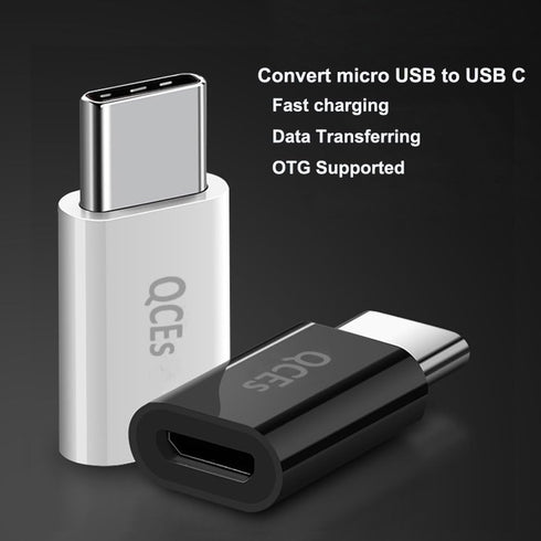 QCEs Micro USB to USB C Adapter 8 Pack, Micro USB Female to USBC Male OTG Adapter Fast Charging Compatible with iPhone 16/15 Pro Plus, Samsung Gal...