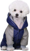 Winter Small Medium Dog Coat,Hooded Four-Legged Dog Jacket Cotton-Padded for Puppy Cat Doggie Pets Dog Clothes Apparel Clothing (Small, Navy)...