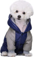 Winter Small Medium Dog Coat,Hooded Four-Legged Dog Jacket Cotton-Padded for Puppy Cat Doggie Pets Dog Clothes Apparel Clothing (Small, Navy)...
