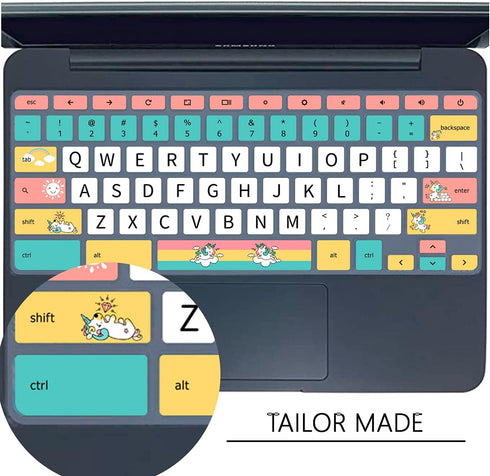Keyboard Cover for Samsung Chromebook 4 3 XE310XBA XE500C13 XE501C13 11.6"/Chromebook 4 15.6" XE350XBA/Chromebook 2 XE500C12/Chromebook Plus V2 2-...