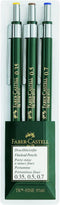 Faber-Castell TK-Fine-9713 Mechanical Pencils Wallet of 3-0.35, 0.5, 0.7mm...