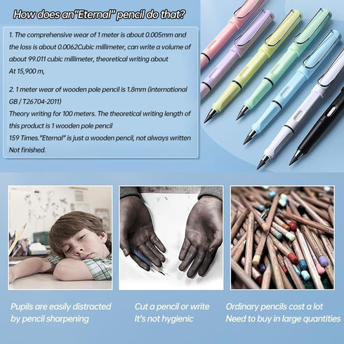 Inkless Magic Pencil Infinity Magic Pencils Inkless Pencil Infinity Pencil with Eraser Everlasting Pencil Infinity Reusable Pencil Forever Pencils...