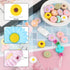 MARCHROSE 222pcs Keychain Making Kit,200pcs 12mm Silicone Beads Bulk 10pcs 20mm Flower Beads with 12pcs Accessories?Focal Beads for DIY Keychain K...