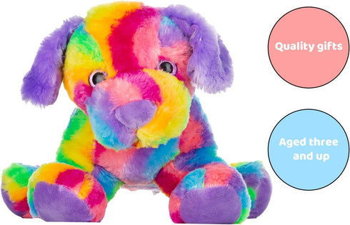 Dog Stuffed Animals, Rainbow Puppy Stuffed Animal Dog Toy, Cute Colorful Dog Plush Toy for Kids, Stuffed Animal Dog Toy for Girl and Boy...