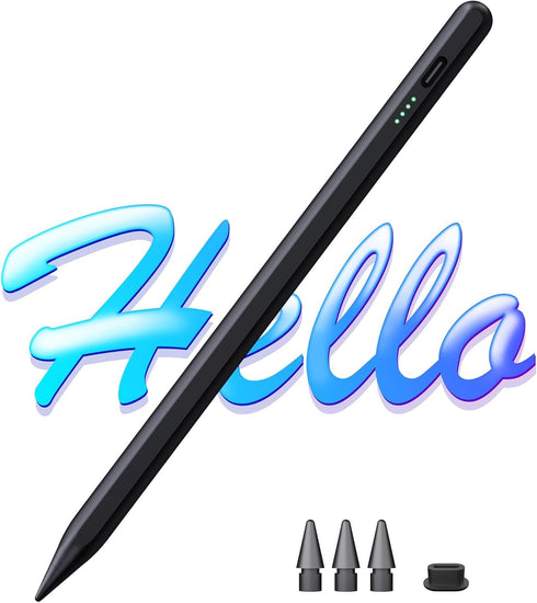 Stylus Pen for iPad 2024-2018 with Faster Charge,Tilt Sensor Battery Indicators Pencil for Apple iPad Pro M4 2024,iPad Air M2 2024,iPad 10/9/8/7/6...
