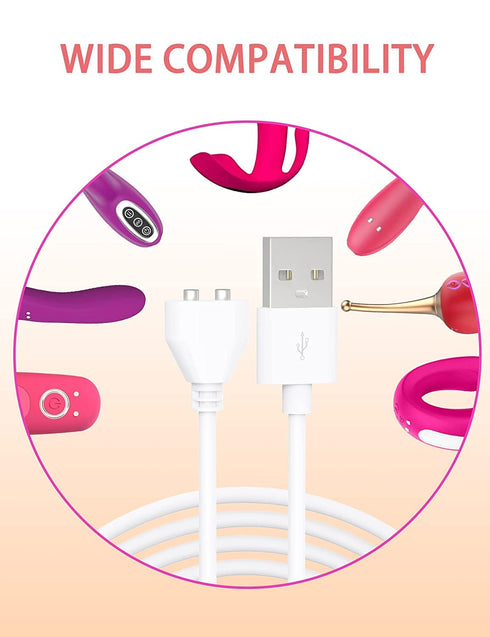 Magnetic USB DC Charger Cable Replacement Charging Cord, 31.4Inch Long- 5mm/0.2in, for Toys/Facial Cleanser/Electric Toothbrush/Flashlight/Juicer ...