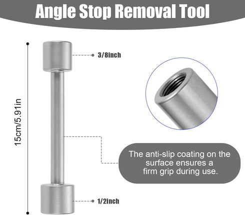 Angle Stop Wrench, Alloy Steel Plumbing Pipe Tools Angle Stop Removal Tool for plumbers Can Remove and Install 3/8" 1/2" MPT Compression Outlet Th...