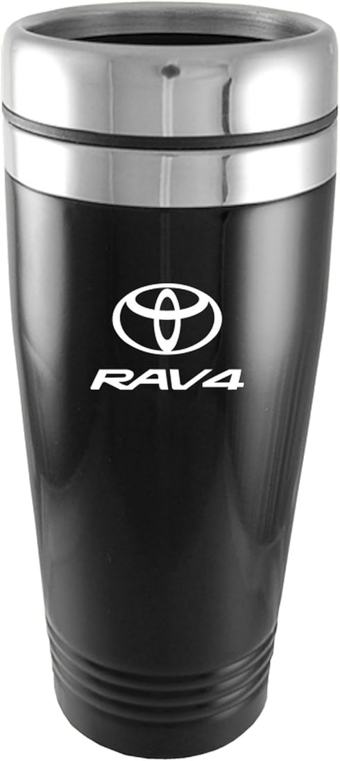 AU-TOMOTIVE GOLD Stainless Steel Travel Mug for Toyota RAV4 (Black)...