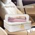 Clear Makeup Bag with Makeup Brush Bag,Double Sided Clear Toiletry Bag for Women,Portable Travel Cosmetic Bag,Makeup Case with Zipper,Leather Make...