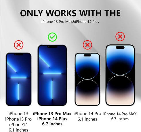 3 Pack for iPhone 13 Pro max & iPhone 14 Plus Privacy Screen Protector Anti-spy Tempered Glass Film with Easy to Install Kit, 6.7 Inch......