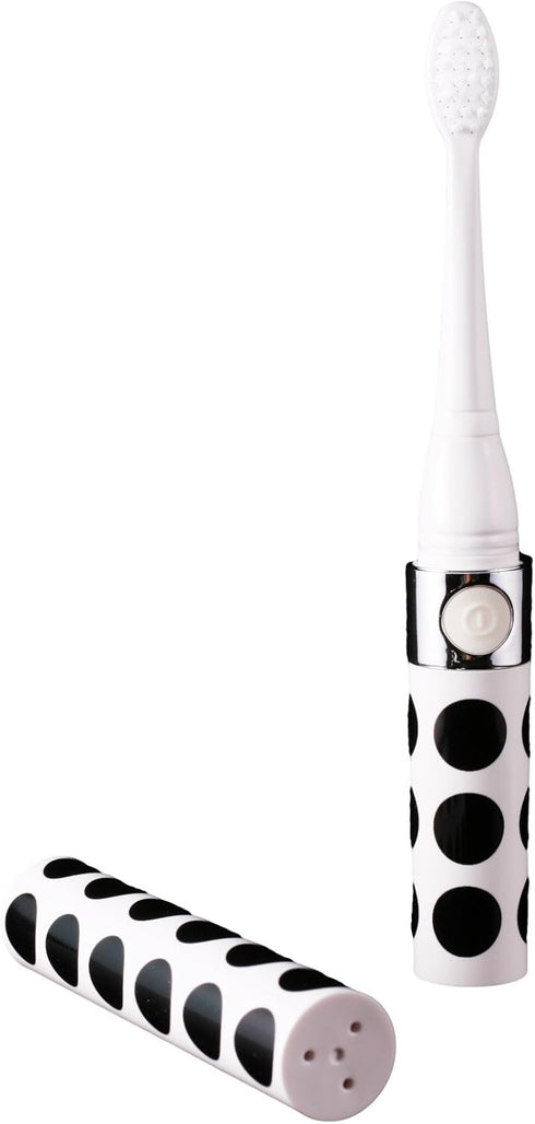 Electric Toothbrush HI-923 Black Polka Dot (Portable/Travel Size)...