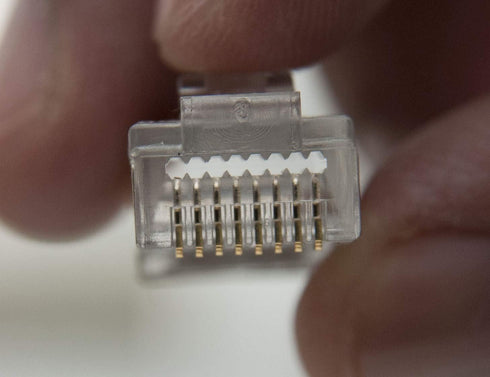 Shielded rj45 cat6 cat 6a connectors Gold Plated Cat6 Pass Through Connectors 23awg Cat6 Shielded Cat6/Cat6a Modular Plugs Ethernet Ends (60 PCS)...
