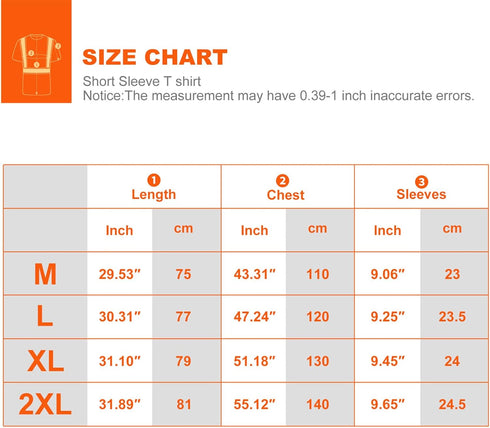 High Visibility Shirts Quick Dry Safety T Shirts with 4 Reflective Strips and Pocket Short Sleeve Mesh Hi Vis Construction Work Class 2 Shirt for ...