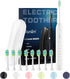 7AM2M Sonic Electric Toothbrush for Adults and Kids, with 6 Brush Heads, 5 Modes with 2 Minutes Build in Smart Timer, Roman Column Handle Design (...