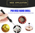 Pin Vise Hand Drill With 20 PCS Micro Twist Drill Bits Set 0.3mm-1.6mm Manual Drill Bits Hand Drill Set For Jewelry Making Walnut Resin and More H...