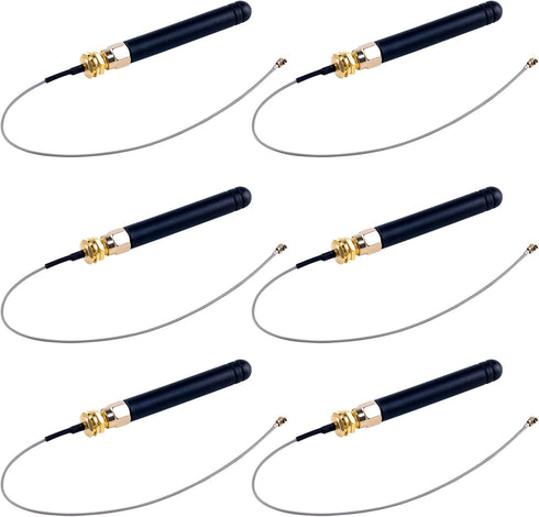 6PCS 915MHz Lora Antenna with U.FL/IPEX1.0 to Female SMA Cable 2DBI Gain Antenna for Lora Board Lora32u4 II WiFi Module Lora32 IoT...