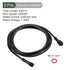 YOKIVE 2 Pcs 3 Pin Extension Cable Wire, Power Transmission Extension Equipment Connection, Great for LED Equipment, Car, Truck, Boat (Black, 9.84...