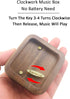 Sinzyo Vintage Wood Carved Mechanism Musical Box Wind Up Music Box Gift for Christmas Merry Go Round of Life Music Box(Musical Note Walnut Box)...
