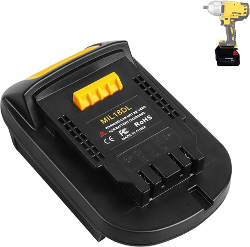 MIL18DL Battery Adapter Converter for Milwaukee to Dewalt Battery, for Milwaukee M18 18V Lithium Battery Convert to Dewalt 20V Lithium Battery,for...