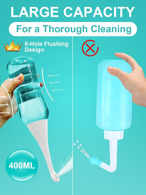 Peri Bottle , Perineal Recovery and Cleansing, Personal Hygiene, Pregnancy Cleansing, Postpartum Care - Simple and Easy to Carry - 400ml - Green...