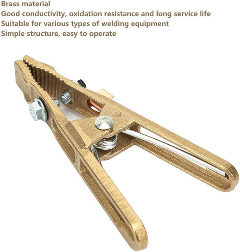 260/300/500A Brass A Shape Ground Clip Clamp Welding Earth Clamp Ground Clamp for Welding Machine Accessories(260A)...