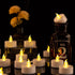 LED Tea Lights Candles- 24PACK Warm Yellow Flameless Candles Realistic and Bright Flickering Long Lasting 200Hours for Holiday Celebration,Party,H...