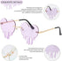 BOJOD Dripping Heart Shaped Sunglasses for Women Heart Glasses Trendy Sunglasses for Party...