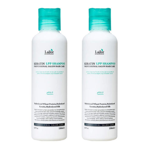 LA'DOR Keratin LPP Damage Care Shampoo w/Proteins & Plant Oils - pH Balanced Sub Acidic for Dry Damaged Frizzy Coarse Thinning Hair - NO Silicone,...