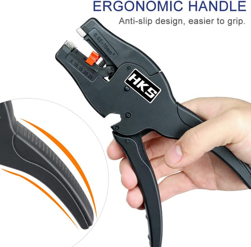 HKS Automatic 2 in 1 Wire Stripper Tool for 32-7 AWG Wire Stripping & Cutting, Length Range 0.25-1 inch - Suitable for Various Wires...