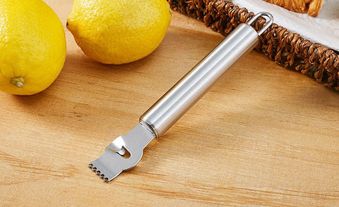 Stainless Steel Lemon Zester Grater with Channel knife Citrus Orange Peeling Tool Fruit Peelers...