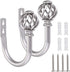 Sumnacon Set of 2 Metal Curtain Holdbacks - Wall Mounted Drapery Tiebacks with Screws, Decorative Window Treatment Holdbacks for Bedroom Livingroo...