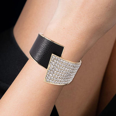 ELABEST Stylish Rhinestone Bracelet Cuff Bracelets Stretch Bracelets Sparkly Hand Chain Wedding Parties Jewelry Accessories for Women...