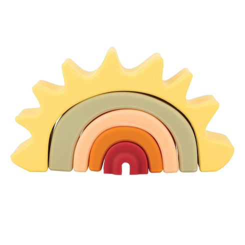 Nuby Soft Silicone Stackable Sun Interactive Toy for Early Development, Creativity, 12+ Months...